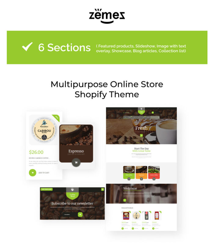 Tema Shopify Toko Kopi dan Barista - Fitur Gambar 1