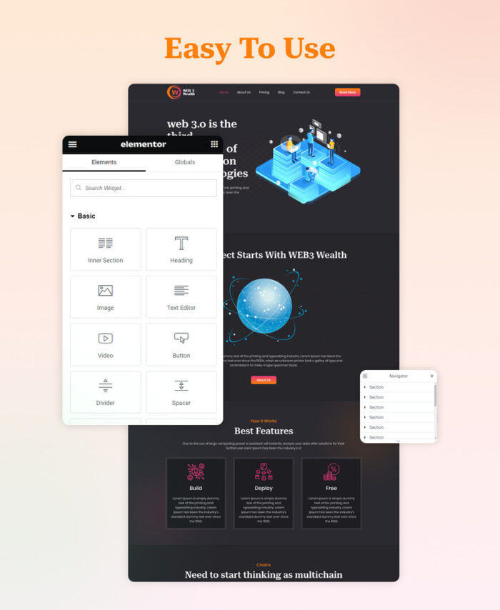 Web3 Wealth - Kit Pengembangan Situs Web Elementor Web3 - Fitur Gambar 5