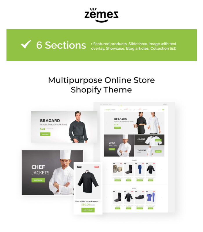 Tema Shopify Responsif Uniform Store - Fitur Gambar 1