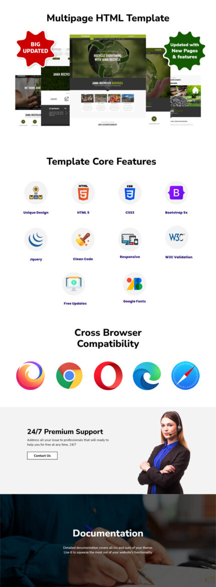 Jama Recycles | Template Situs Web Responsif Layanan Pengelolaan Limbah dan Daur Ulang - Fitur Gambar 1