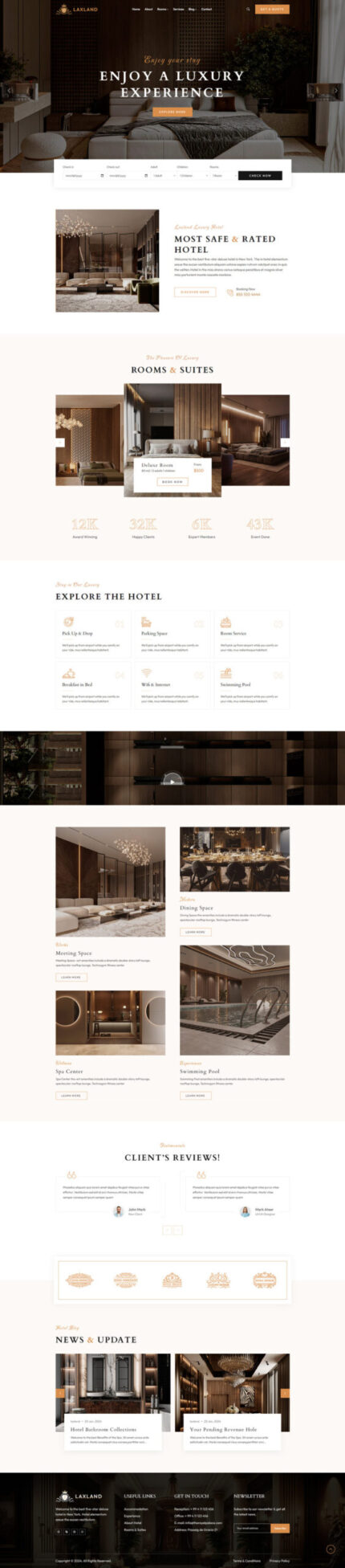 Laxland - Tema WordPress Hotel Mewah - Fitur Gambar 1