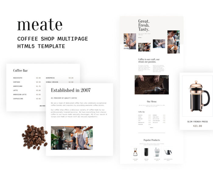 Meate - Template Situs Web HTML5 Kedai Kopi - Fitur Gambar 2