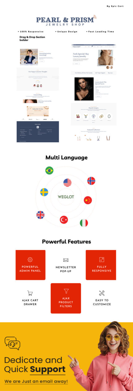 Pearl & Prism - Tema Shopify Toko Perhiasan - Fitur Gambar 1