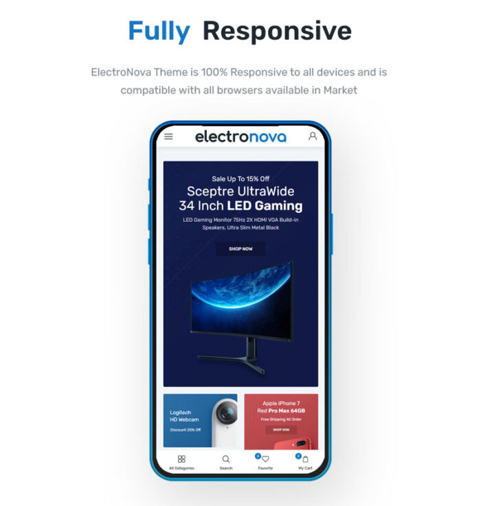 ElectroNova - Tema WordPress WooCommerce - Fitur Gambar 2