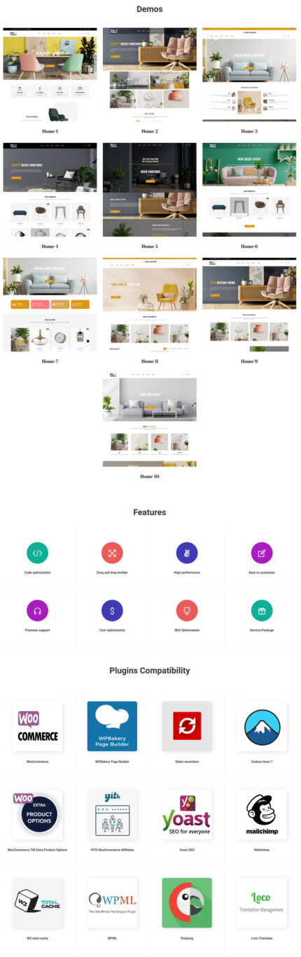Deco Furniture – Tema WordPress Elementor Decorate Furniture – Fitur Gambar 1