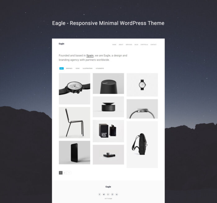 Eagle - Tema WordPress Minimalis Responsif - Fitur Gambar 1