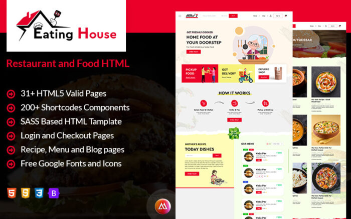 Eating House - Template HTML Restoran dan Makanan