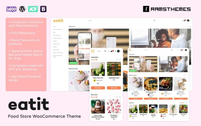 EATIT - Tema WooCommerce Toko Makanan