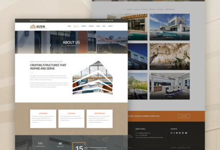 Aizen - Template Situs Web Responsif Arsitektur dan Interior - Fitur Gambar 1