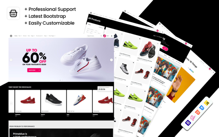 ebasket - Template Bootstrap Situs Web eCommerce