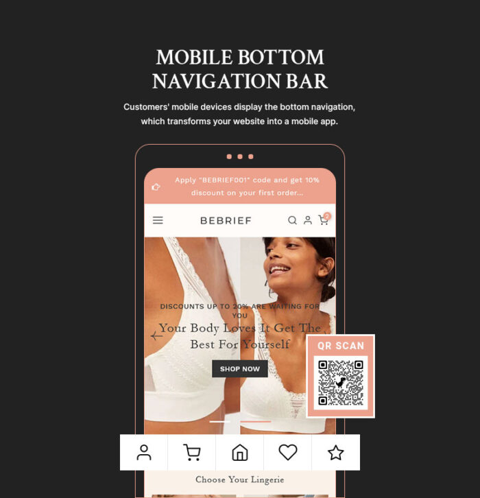 Bebrief - Lingerie & Bikini, Toko Mode Pakaian Dalam Tema Responsif Shopify 2.0 Serbaguna - Fitur Gambar 7