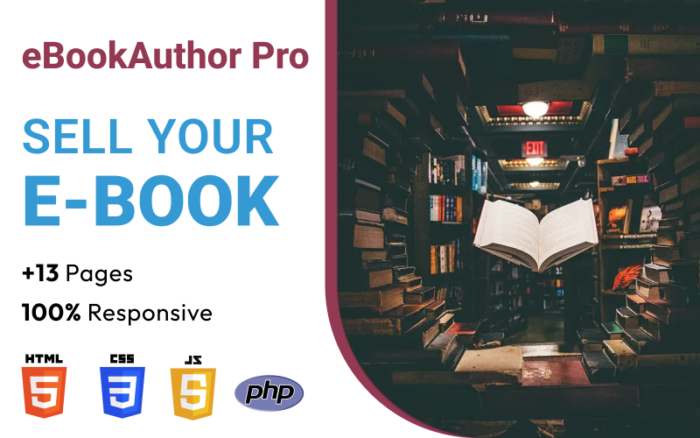 eBook Author Pro: Jual eBook Anda dengan Template Situs Web HTML5 Penulis dan Penulis