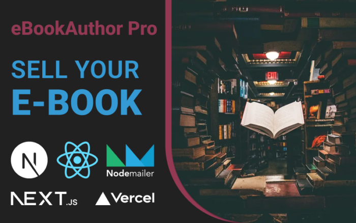 eBook Author Pro: Jual eBook Anda dengan Template Situs Web Penulis dan Penulis Next.js