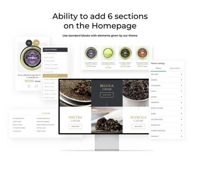 Tema Shopify eCommerce Caviar - Fitur Gambar 2