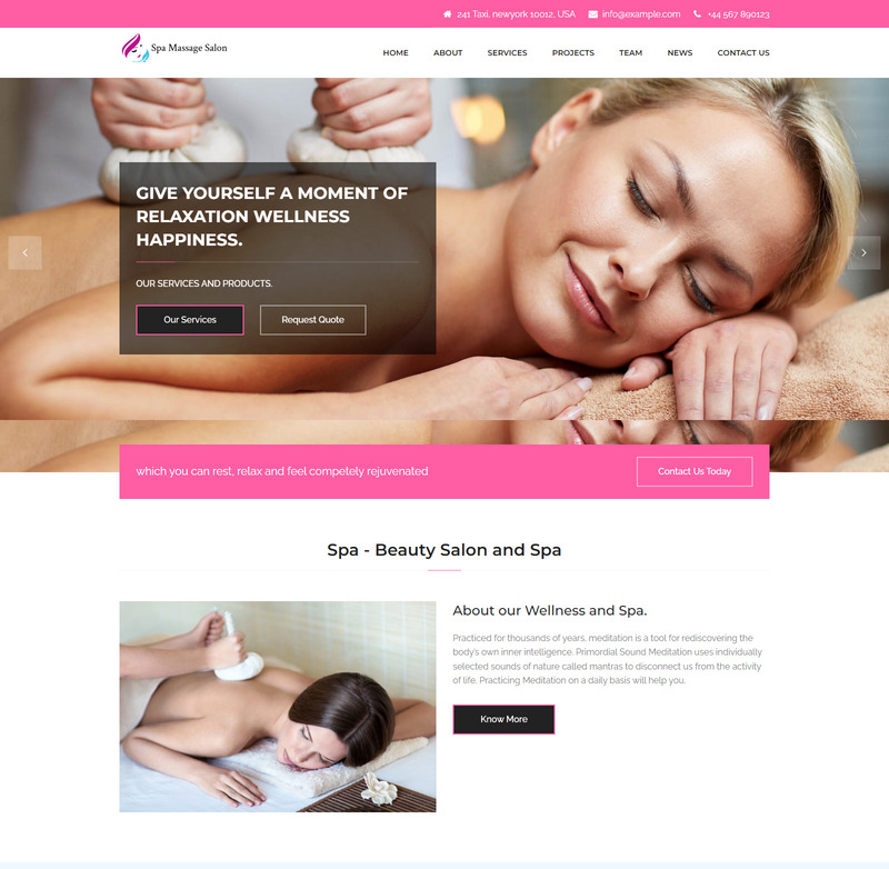 Template HTML Salon Pijat Spa Kecantikan - Fitur Gambar 1