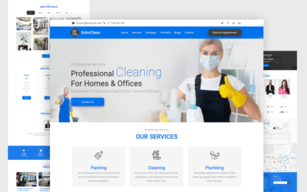 EcoClean - Template Situs Web Layanan Kebersihan