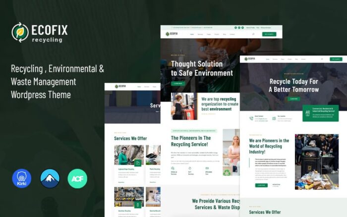 Ecofix - Tema Wordpress Layanan Daur Ulang & Pengelolaan Sampah