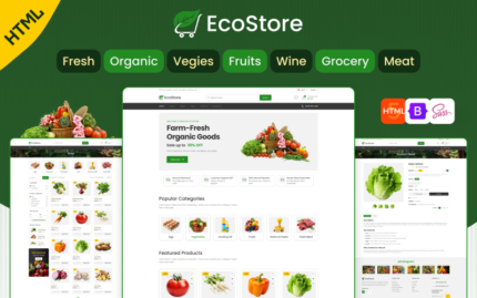 EcoStore - Template Situs Web HTML Toko Kelontong Online & Makanan Organik