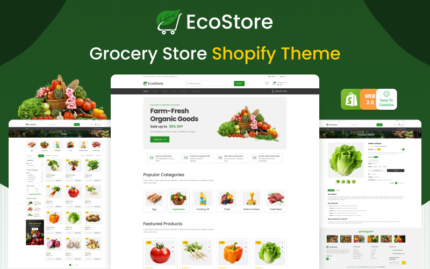 EcoStore - Tema Shopify eCommerce Sayuran, Supermarket & Makanan Organik