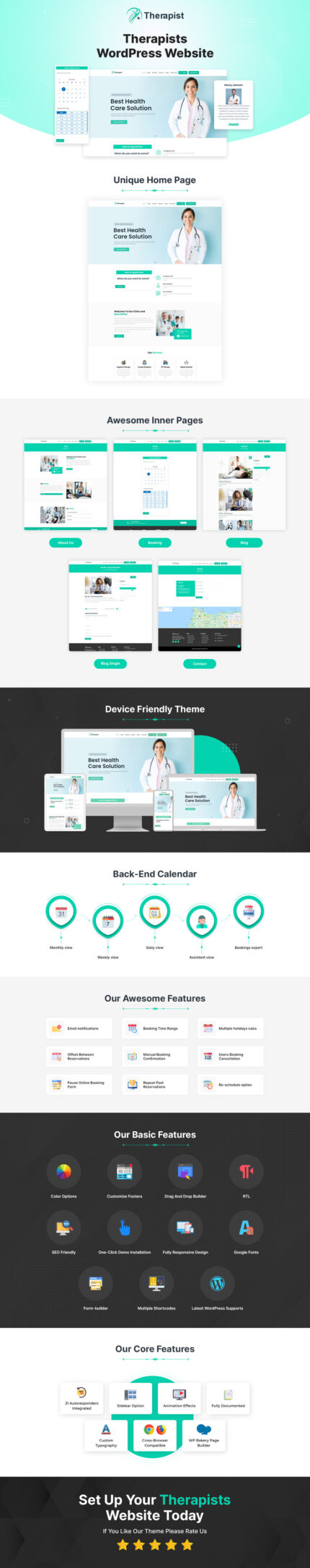 Terapis - Tema WordPress Pemesanan Janji Dokter - Fitur Gambar 1