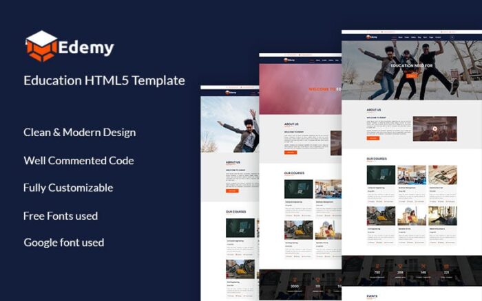 Edemy - Template Situs Web HTML5 Pendidikan