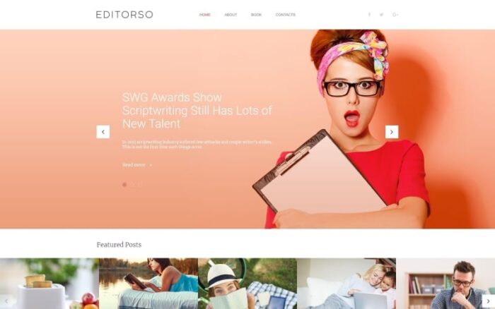 Editorso - Tema WordPress Blog Jurnalis