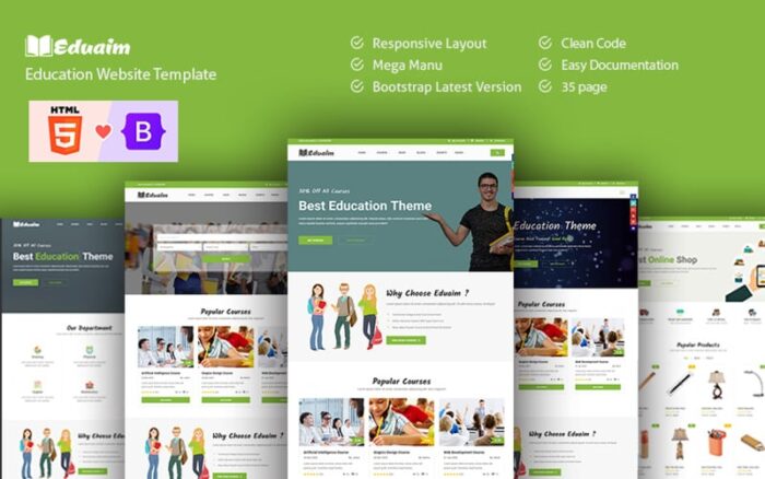 Eduaim - Template HTML Bootstrap 5 untuk Pendidikan