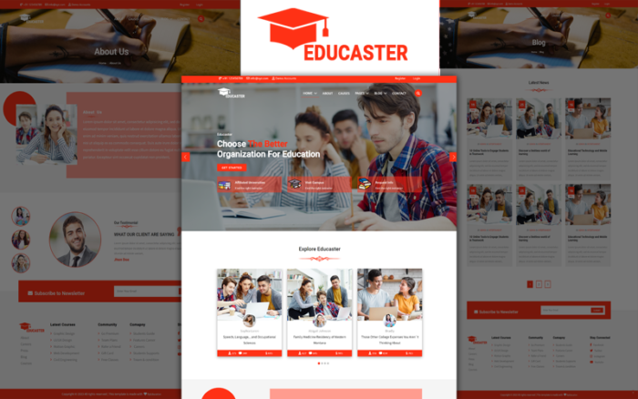 Educaster - Template HTML5 Pendidikan