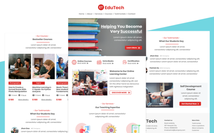 EduTech – Template Email Pendidikan Serbaguna Template Buletin Responsif