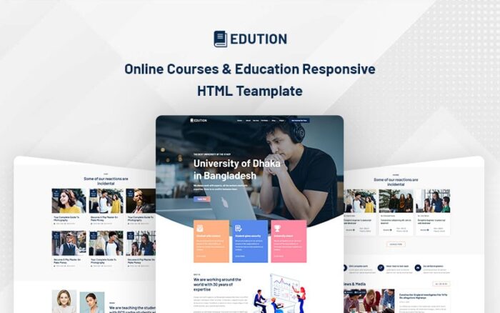 Edution – Template Situs Web Kursus Online dan Pendidikan