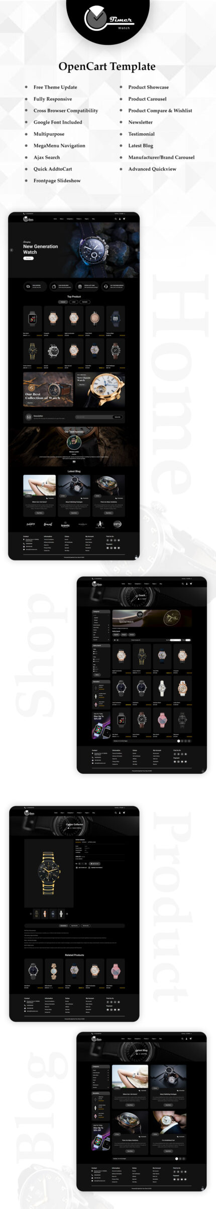 Timerwatch - Template Responsif Watch Store OpenCart 4 - Fitur Gambar 1