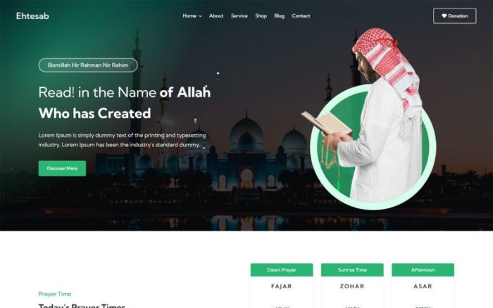 Ehtesab - Templat HTML Pusat Islam dan Masjid