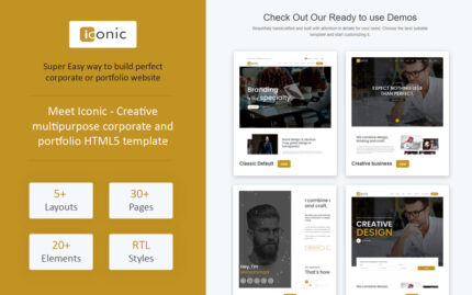 Ikonik - Template Situs Web HTML5 Portofolio dan Korporat Serbaguna yang Kreatif - Fitur Gambar 1