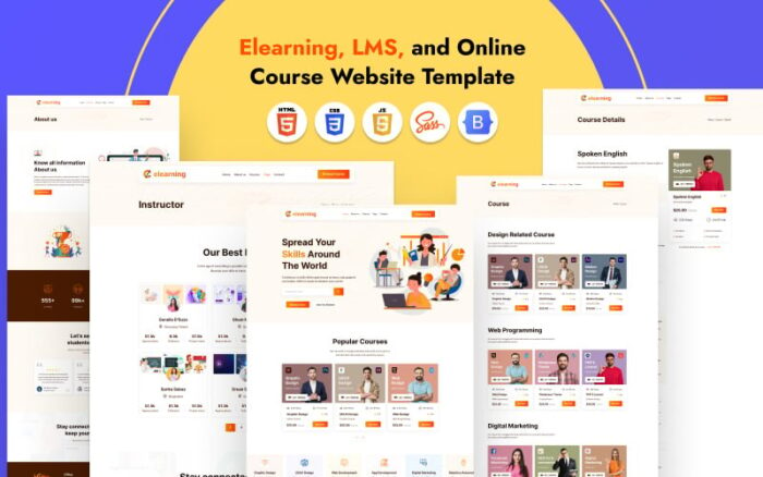 Elearning - Template Situs Web E-learning, Pendidikan, LMS, dan Kursus Online