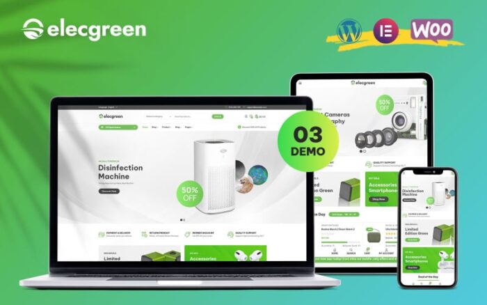 Elecgreen - Tema WooCommerce Serbaguna Elektronik