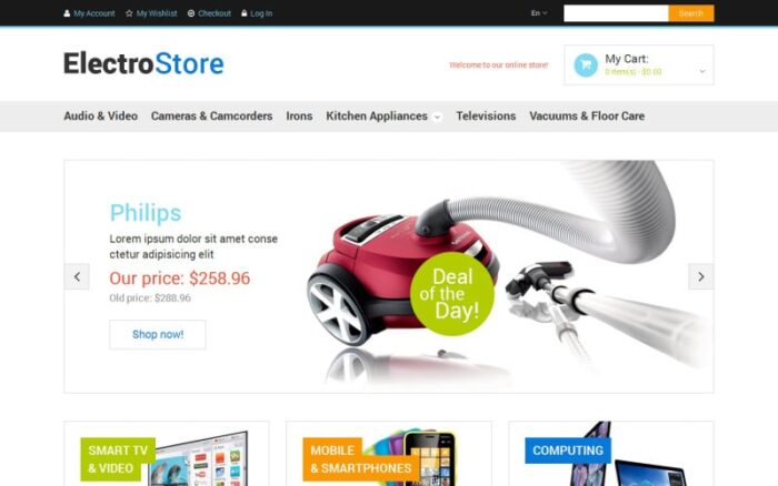 Tema Magento Responsif Toko Elektronik