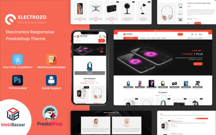 Electrozo - Tema PrestaShop Toko Elektronik SuperMarket