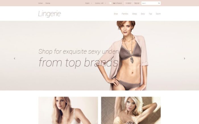 Tema PrestaShop Lingerie Elegan