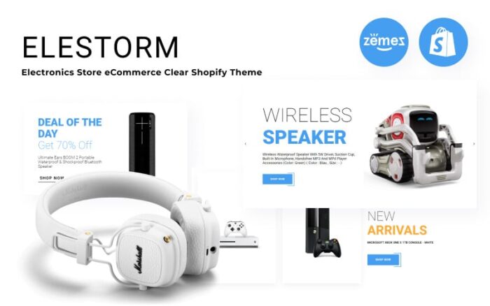 Elestorm - Tema Shopify eCommerce Toko Elektronik