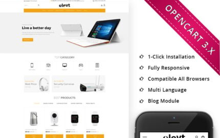 Elevt Electronic Store - Responsive OpenCart Template