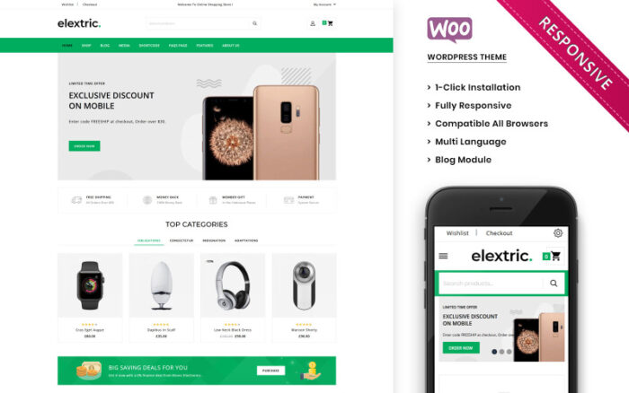 Elextric - Tema WooCommerce Toko Elektronik Premium