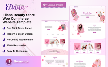 Situs Web Woo Commerce Toko Kecantikan Eliana