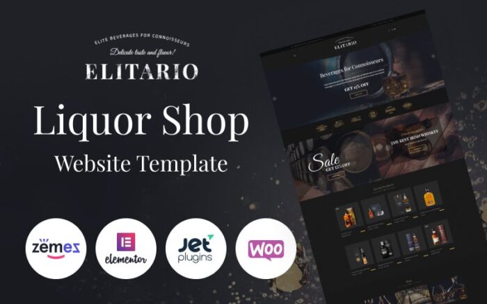 Elitario - Liquor Store WooCommerce Elementor Theme