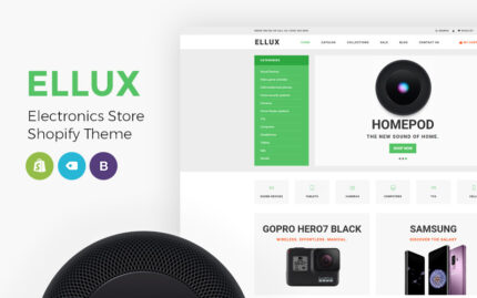 Ellux - Tema Shopify Toko Elektronik