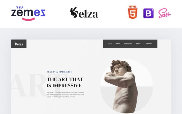 Elza - Template Situs Web Multihalaman Pemahat