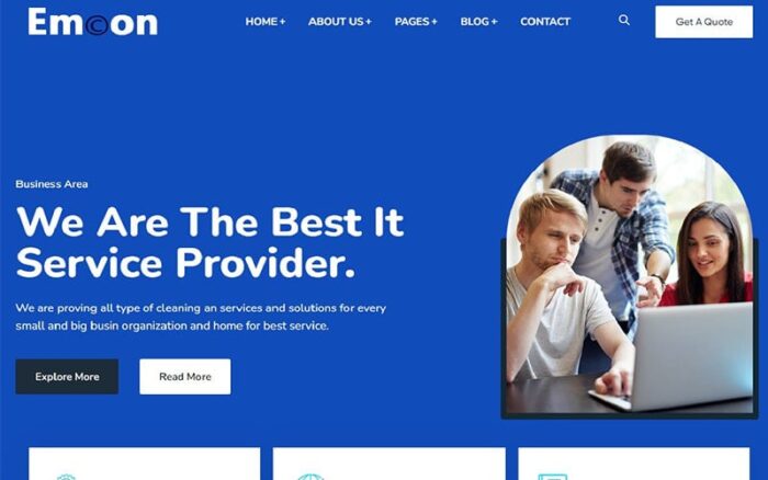 Emcon - Tema WordPress Perusahaan Solusi TI