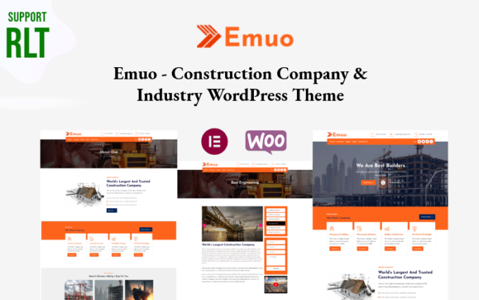 Emuo - Tema WordPress Perusahaan & Industri Konstruksi