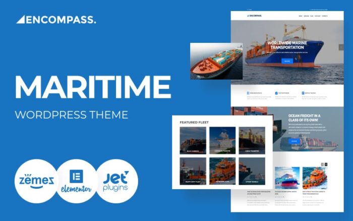 Encompass - Tema WordPress Transportasi Maritim