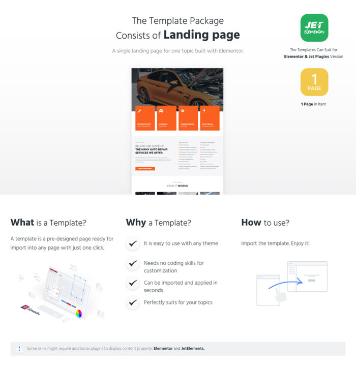 Engirem - Template Elementor Jet Perbaikan Mobil - Fitur Gambar 1