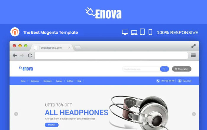 Tema Magento Seluler Elektronik Enova